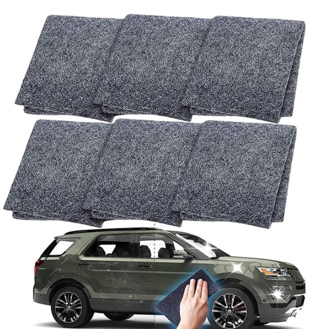 Fiudx Paño para Quitar Rayones de Auto, Tecnología Avanzada de Reparación de Rayones, Restaura Pintura y Brillo, Universal para Todos Los Vehículos, Fácil de Usar, Incluye 10 Paños, Tamaño 4X8 Pulgad