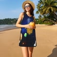 thumbnail image 3 of Balery Solar System Vestidos de verano para mujer con estampado: vestido holgado sin mangas, vestido playero informal y cómodo para días calurosos., 3 of 7