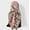 Pink, variant on Women's Square Satin Scarf with Mixed Animal Print Pattern and Lightweight Silky Texture - Silver