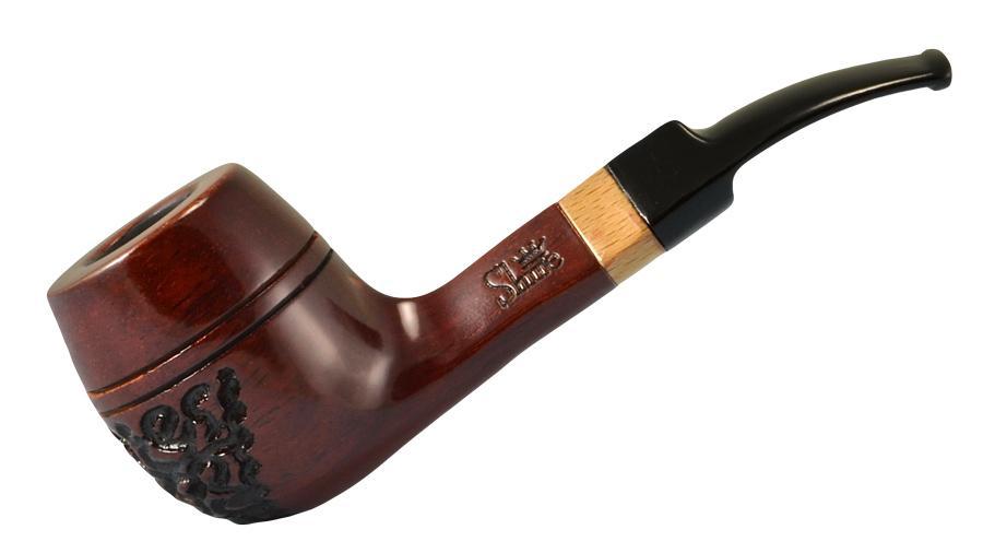 5.5" Shire Pipes Engraved Bulldog Rosewood Tobacco Pipe w/ TwoTone