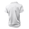 thumbnail image 5 of GrmtClth Polo Shirts for Men Summer Fashion Short Sleeve Golf Shirt Soft Quarter Zip Blouse Dressy Collared Clothing with Pocket Light Gray S, 5 of 6