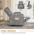 thumbnail image 2 of Homall Power Lift Recliner Chair Massage Designed Leathaire Fabric Single Sofa Specifically for Nursing,Gray, 2 of 7