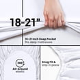 thumbnail image 5 of Sábana bajera Utopia Bedding Queen con bolsillo extra profundo, color blanco, 5 of 5