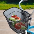 thumbnail image 1 of Colaxi Basket Storage Container Sturdy Practical Wire Mesh Heavy Duty Sundries Carrying Bike Front Basket for Outdoor Riding 34x26x25 cm, 1 of 8
