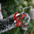 thumbnail image 2 of CuiLiyq 26 Initial Letter Christmas Ornaments, Personalized Christmas Initial Ornaments With Hat, Christmas Tree Hanging Decorations, Xmas Gifts Pendant (Acrylic, K), 2 of 6