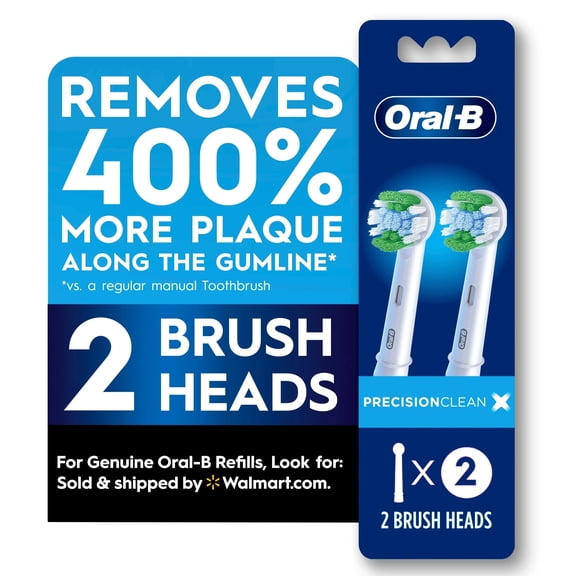 Oral‑B Toothbrush, PrecisionCleanX Electric Toothbrush Heads with X‑Filament, 2 Count