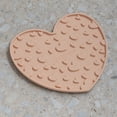 thumbnail image 4 of Dexypaws: Enrichment Lick Mat: Blush Pink Heart - Grooved Silicone Dog Feeding Dish, Spread Food Or Treats Onto The Mat, Pet Soothing, Suction Back, 4 of 7