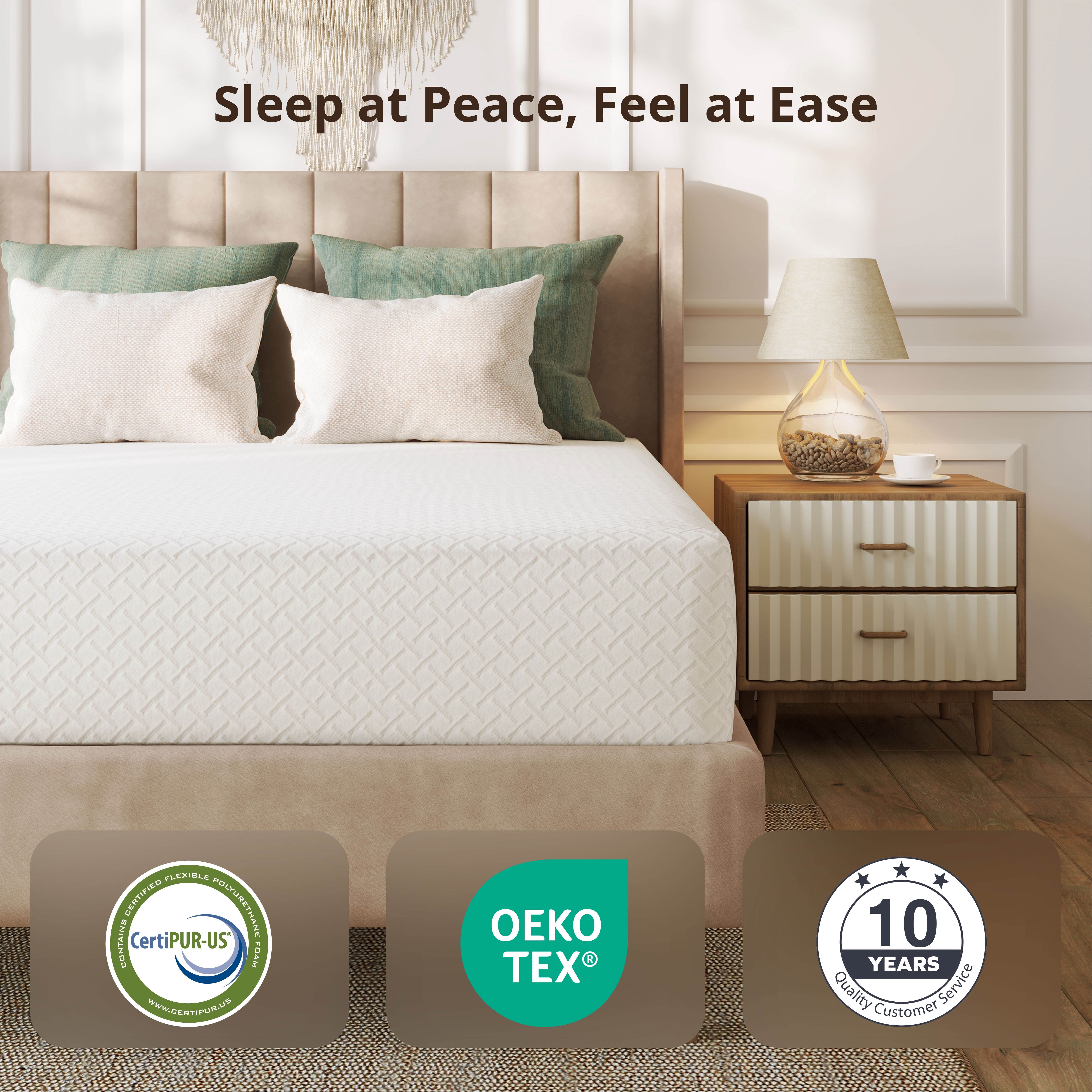 TechForma 5 inch Twin Mattress, Gel Memory Foam for Pressure Relief, Medium Firmness Support