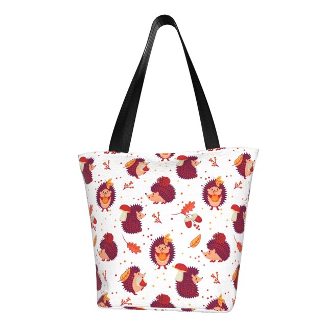 Balery Cartoon Hedgehogs Bolsa de Hombro con Diseño, Bolsa Grande y Duradera, Bolsa Versátil para Compras