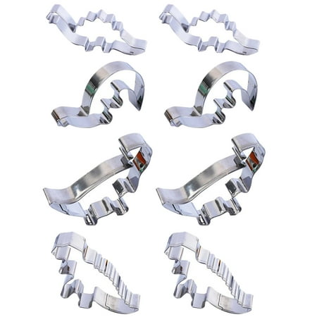 

8Pcs Stainless Steel Cookie Cutters Dinosaur Shape Biscuit Molds Baking Tools