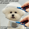 thumbnail image 6 of Professional Pet Scissors, Blue Down Curved Dog Grooming Scissors, Stainless Steel Grooming Shears, 6 of 6