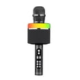 thumbnail image 1 of Graflsoa Microphone de Karaoké Bluetooth Sans Fil avec Haut-Parleur Intégré, Lumières RVB et Annulation Vocale à une Touche - Noir, or Ou Rouge (Métal, 45 W, Portée de 10 m), 1 of 6