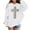 White, variant on SonxaHe Toddler Girl Hooded Sweatshirt Long Sleeve Cross Prints Comfy Fall Winter Drop Shoulder Hoodie Black,Sized 3-4