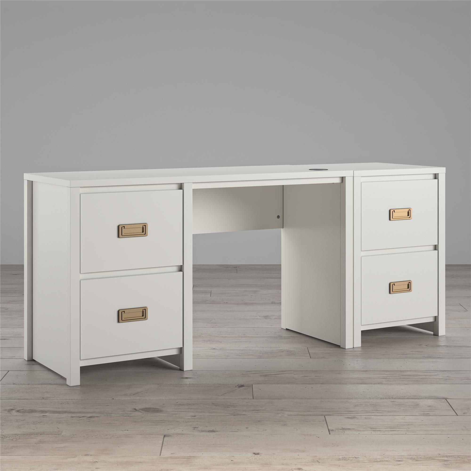 Little Seeds Monarch Hill Haven Single Pedestal Desk Nightstand Walmart Com Walmart Com