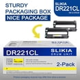 thumbnail image 5 of 2-Pack Yellow DR221CL Drum Unit: Compatible DR221CL DR-221CL Replacement for Brother HL-3140CW 3150CDN 3170CDW 3180CDW MFC-9130CW 9140CDN 9330CDW 9340CDW DCP-9015CDW 9020CDN Printer, 5 of 6
