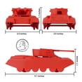 thumbnail image 2 of Tanques antiaéreos Toy BMC Classic Payton, 4 unidades, de plástico rojo, 2 of 6