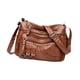 thumbnail image 1 of Bolso de hombro para mujer, de piel sintética, tipo bandolera, ligero, para fiesta Marrón, 1 of 9