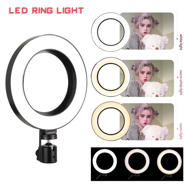 2021 Newest 6.0 Dimmable LED Photography Light Selfie LED Beauty Fill Light Desktop Live Flash Bracket Ring Light Set Dimmable Lighting