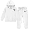 thumbnail image 6 of XEGLSBU Toddler Fall Outfits for Girls Dress Girls Casual Letter Print Hoodie and Pants Outfit 2 Pcs Comfy Daily Wear Toddler Stylish Matching Bottoms White Size 12-13 Years, 6 of 6