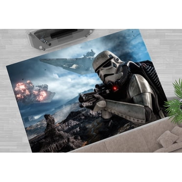 Modern Rug, Printed Rugs, Battle Front Rugs, Easy To Clean Rug, Wedding Rugs, Printed Stormtroopers Rugs, Gift For Him Rug, Boy Room Rug, 2.6'x6.5' - 80x200 cm