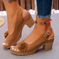 thumbnail image 2 of Women's Summer Sandals - Open Toe Design with Adjustable Ankle Strap, Breathable Cut-Out Upper & Lightweight Casual shoes, 2 of 10