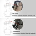 thumbnail image 5 of Coverado Front Seat Car Seat Covers, Concave Front Seat, Leather Custom Fit Ram 1500 2500 3500 Crew Mega Cab, Rebel, Laramie, Big Long Horn (Black), 5 of 5
