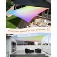 thumbnail image 4 of Sun Shade Sail 6.5x10Ft Spring Abstract Colorful Gradient Texture Uv Block Sunshade Canopy Outdoor Shade Cover Rectangle Shade Cloth For Patio Garden Yard Deck Pergola, 4 of 6