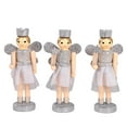 thumbnail image 1 of 3pc 12 Cm Tuerca de Madera Angel Girl Ornaments Muñeca de Navidad Plata, 1 of 9