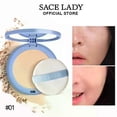 thumbnail image 1 of SACE LADY Face Setting Powder Full Coverage Cushion Pressed Powder Long Lasting Waterproof Concealer Makeup Cosmetics Make Up, 1 of 5