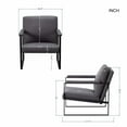 BSHTI Velvet Upholstery Accent Armchair,Sleek Metal Frame and Clean