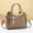 Khaki, variant on Embossed Texture Ladies Top Handle Handbag, Faux Leather Convertible Crossbody Shoulder Satchel, Fashion Structured Everyday Purse