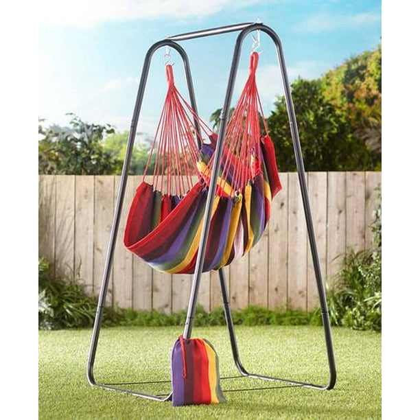 Striped Hanging Hammock Chair or Stand-Rainbow Hammock Chair - Walmart