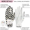thumbnail image 2 of FINGER TEN Golf Gloves Women Left Right Hand Leather with Ball Marker Value Pack, Colored Glove for Ladies Right Left Handed Golfer All Weather Grip, 2 of 7