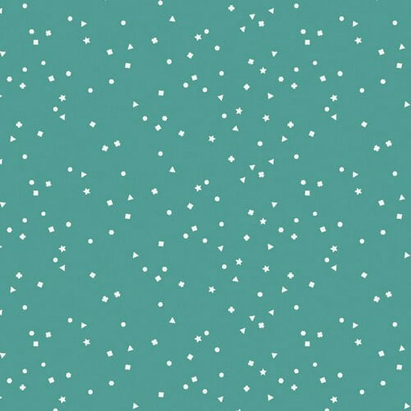 Blue Teeny Confetti Mint Fabric, Playroom AGF cotton fabric, Sold by the Quarter Yard