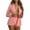 Pink, variant on Blazer Shorts Set for Women Elegant 2 Piece Business Outfits Long Sleeve Open Front Blazer Short Suits with Belt