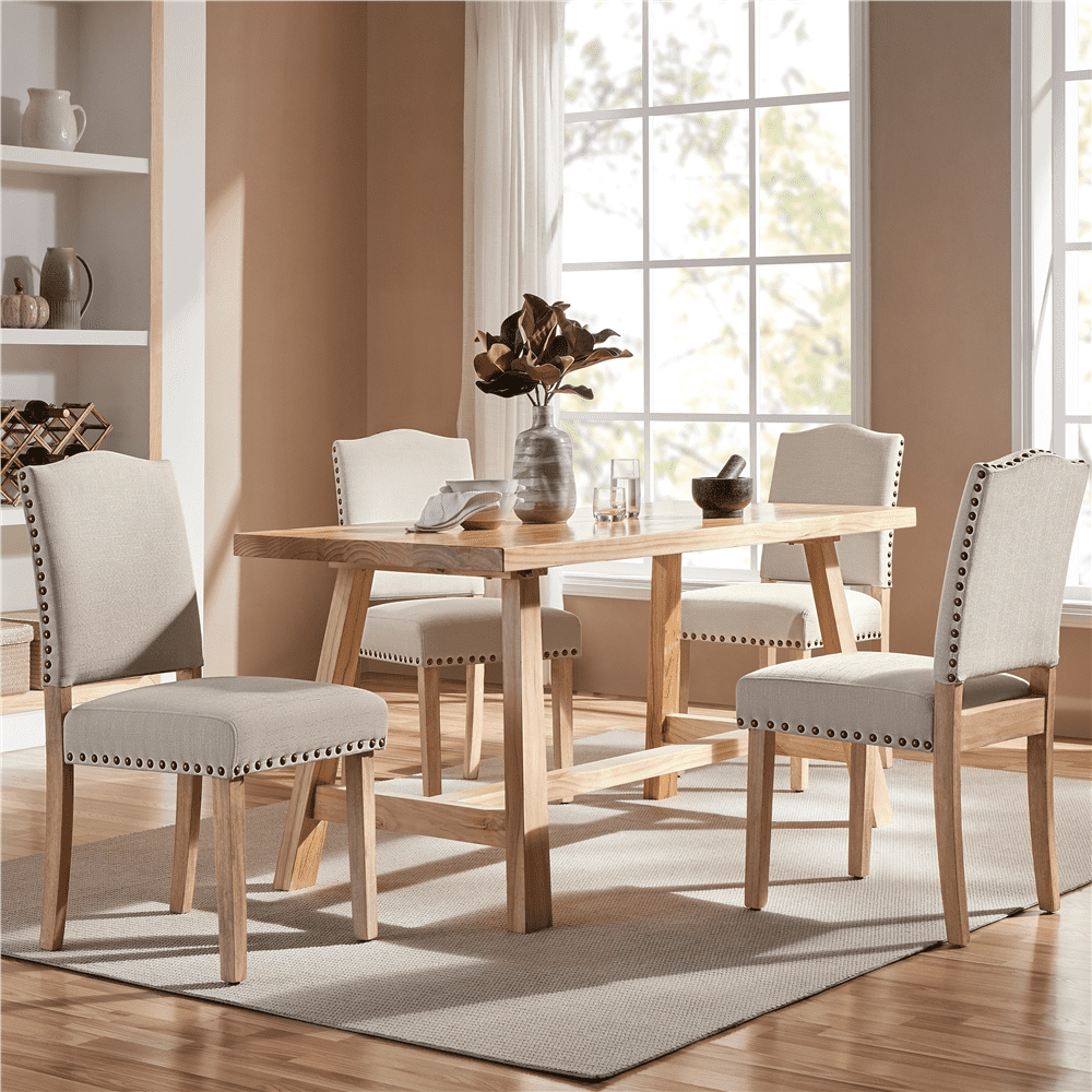 Renwick 2PCS Upholstered Dining Chairs, Beige