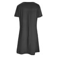 thumbnail image 5 of HXWCHs Robes Décontractées Robe d'Été Décontractée pour Femmes Tenue Col Rond Couleur Unie Confortable Respirante Élégante avec Leggings Gris m, 5 of 5