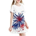 thumbnail image 1 of Chemise de Nuit pour Tout-Petite Fille à Manches Courtes, Ourlet à Volants, Robe de Nuit en Coton, Enfant, Été, Décontractée, Chemise de Sommeil Multicolore 3-4 Ans, 1 of 5