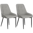 thumbnail image 1 of HOMCOM Dining Chairs Set of 2, Kitchen Chairs with PU Leather Upholstery, 1 of 10