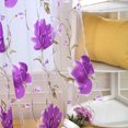 thumbnail image 2 of Cortina Gran Flower Tul Outs Window Drape para La Del () Púrpura Negra, 2 of 7