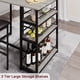 thumbnail image 3 of Kitchen mesa set para 2 con a almacenamiento estante. includes 2 forrado sillas. ideal para para small spaces y apartments (gray), 3 of 7