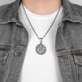 thumbnail image 2 of Jewmon Pentacle Pentagram Necklace for Men Celtic Knot Crescent Moon Necklace Chain Wiccan Jewelry, 2 of 8