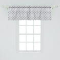 thumbnail image 2 of Ambesonne Geometric Window Valance, Trellis Grid Rounds Art, 42" x 18", Pale Fuchsia Grey and Blue, 2 of 3