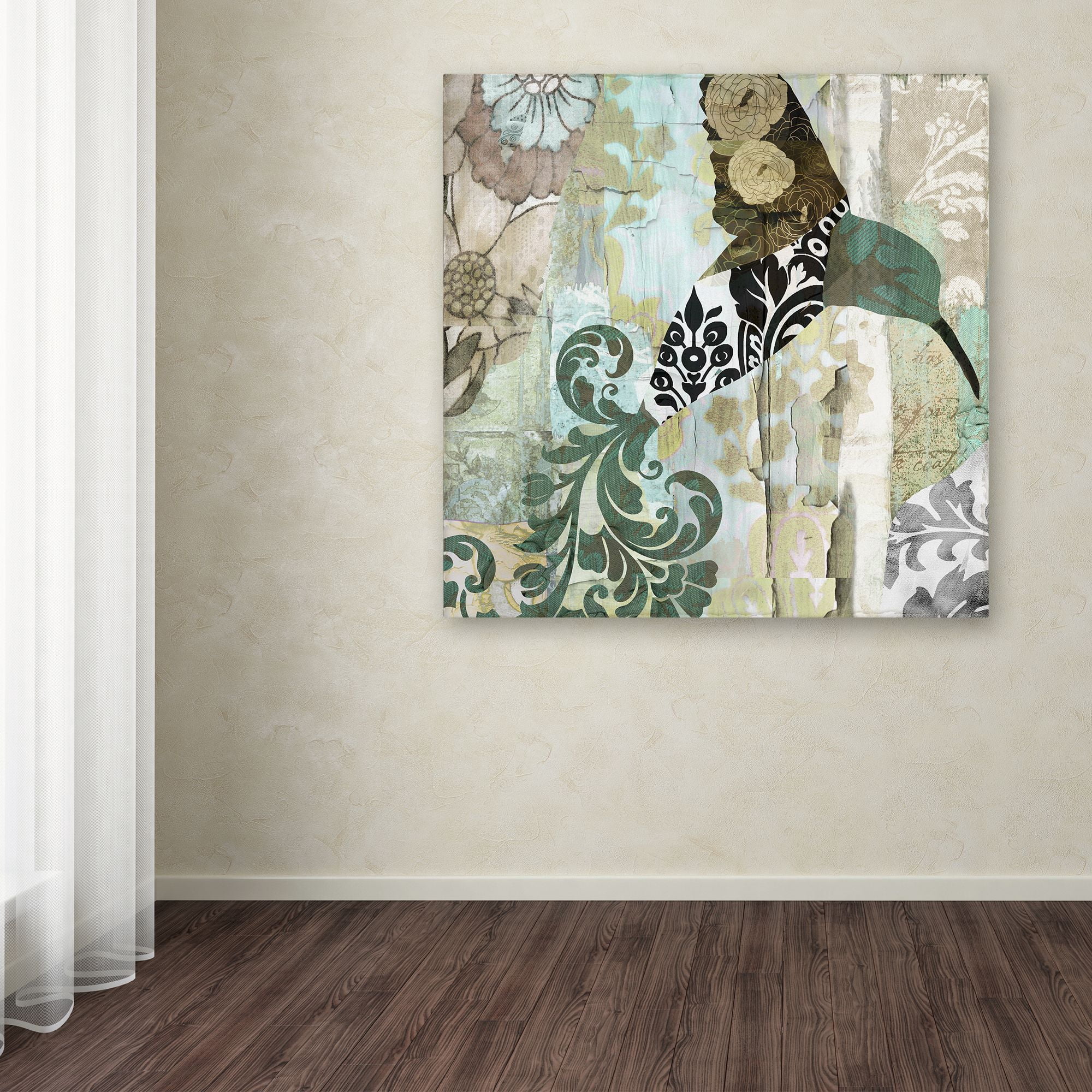 Trademark Fine Art "Hummingbird Batik I" Canvas Art by Color Bakery