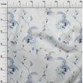 thumbnail image 2 of oneOone Cotton Poplin Off White Fabric Floral & Peacock Sewing Material Print Fabric By The Yard 56 Inch Wide, 2 of 4