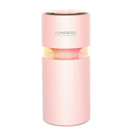 

Mini USB Humidifier - 400Ml Portable Humidifier - with Multi-Colour LED Lights Small Humidifier for Office Car Pink
