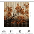 thumbnail image 2 of 4 Piece Bathroom Shower Curtain Sets Autumn Plaid Vintage Leaves Bathroom Sets with Shower Curtain And Rugs 4 Piece Seasonal Fall Harvest 12 Plastic Hooks for Bathroom Decor 72inch X 72inch, 2 of 8