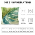 thumbnail image 5 of Creowell  Green Tropical Outdoor Pillow Covers Decorative Palm Leaves Monstera Waterproof Fabric Throw Pillow Cases Plant Leaf Cushion Cover for Bedroom Living Room Couch 18x18in, 5 of 5