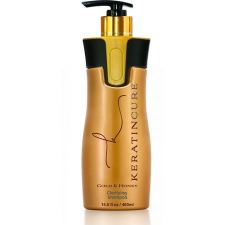 Keratin Cure Gold and Honey Clarifying Shampoo 15 oz Deep Cleansing Hair Best Anti-Residue moisturizing ingredients Lightweight & non (Best Lightweight Ar 15)