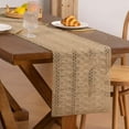 thumbnail image 2 of Braided Striped Table Runner, 72 Inch Woven Burlap Rustic, Autumn Table Runner, Brown Table Cover, Roll Table Runner, for Decorations Weddings Kitchen Home Party Restaurant,, 2 of 7